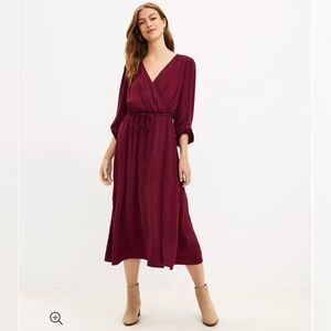 LOFT Midi Wrap Dress